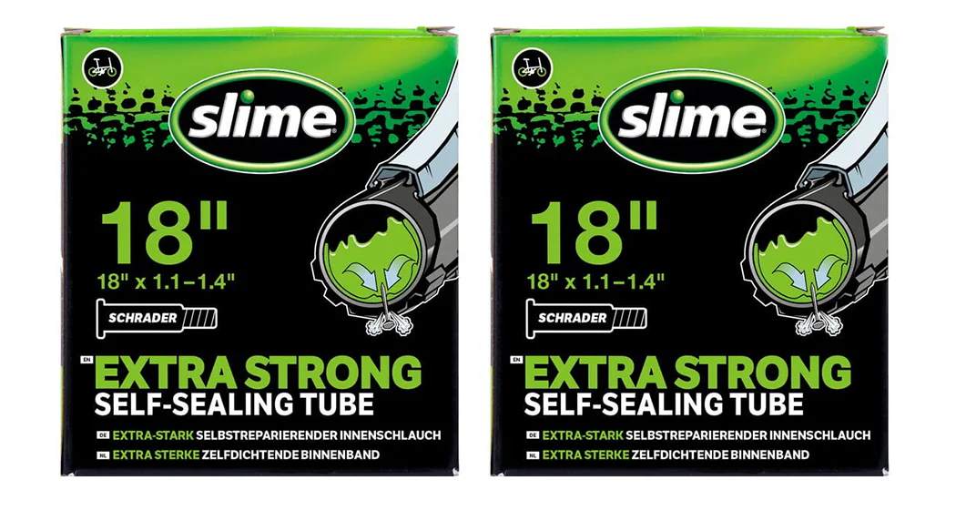 2x Slime Smart Self-Sealing Bicycle Inner Tube | 18 x 1.1. - 1.4"  | Schrader Valve