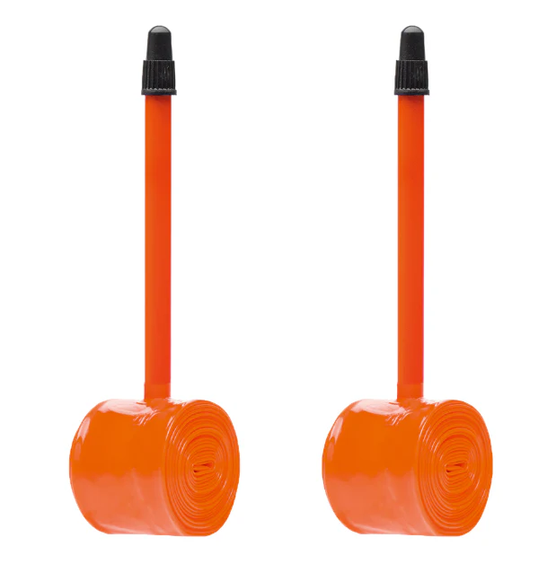2x Tubolito S-Tubo 700C Road 700 x 18-32mm Presta Valve Orange Inner Tubes - Image 4