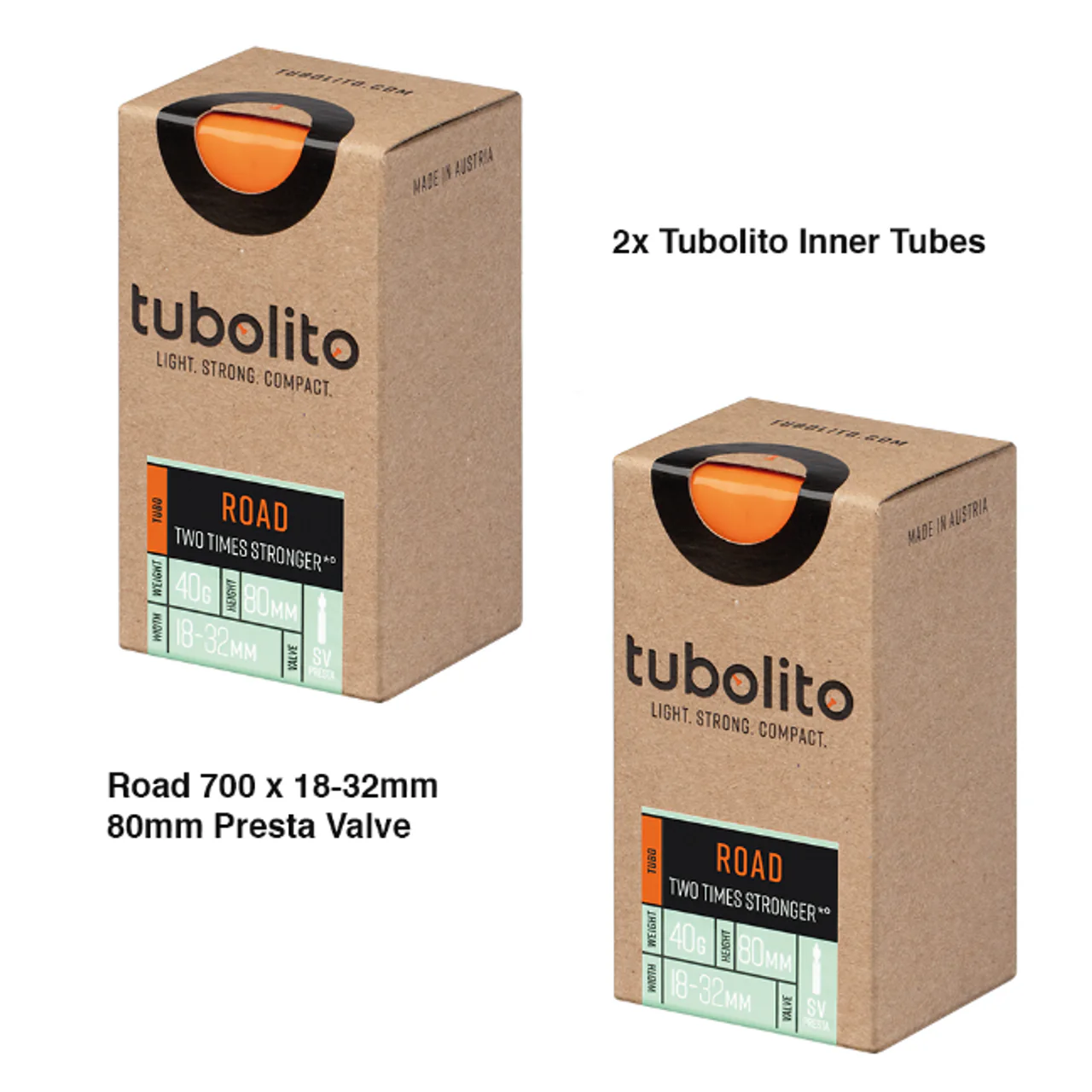 2x Tubolito Tubo 700C Road 700 x 18-32mm Presta Valve - Image 8