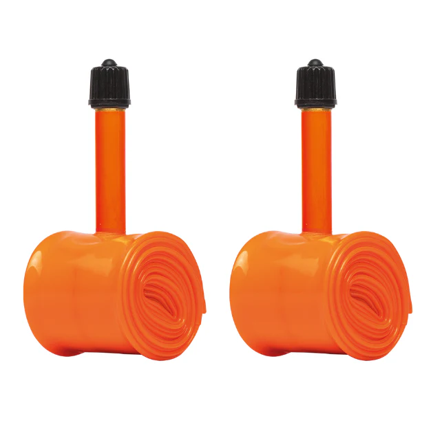 2x Tubolito Tubo Brompton Folding Bike 16/18 x 1 1/8 - 1 3/8" 40mm Schrader Valve Orange Inner Tubes - Image 2
