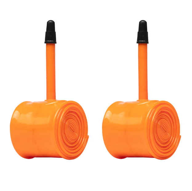 2x Tubolito Tubo Brompton Folding Bike 16/18 x 1 1/8 - 1 3/8" 42mm Presta Valve Orange Inner Tubes - Image 2