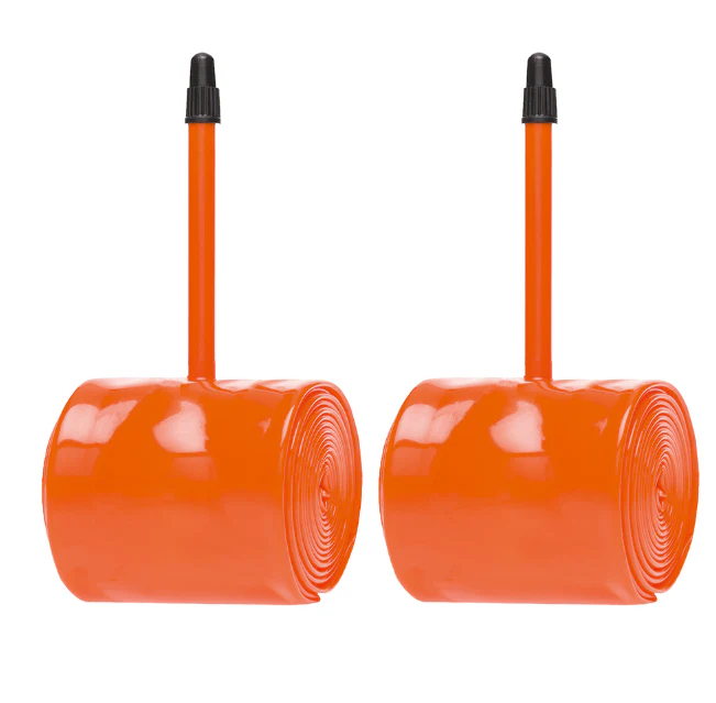 2x Tubolito Tubo CX/Gravel 700C/29"/27.5" 32-50mm 60mm Presta Valve Orange Inner Tubes - Image 2