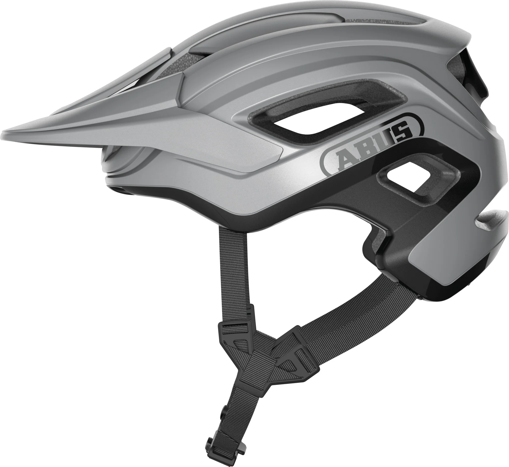 ABUS Cliffhanger MTB Bicycle Helmet | Ti Silver - Image 6