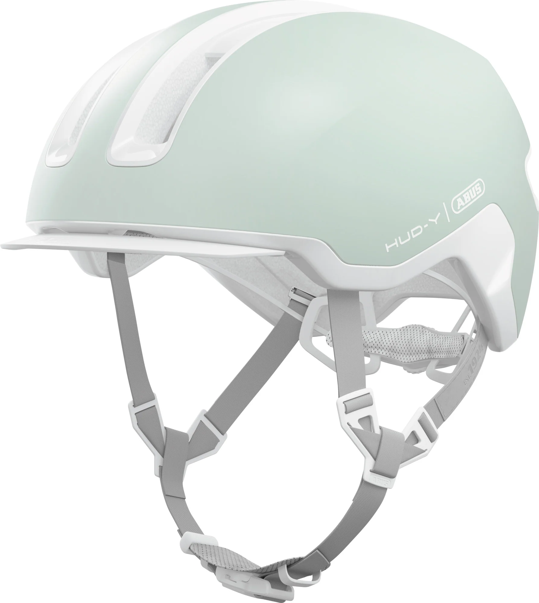 ABUS Hud-Y Pure Urban Helmet With Rear LED Light in Mint - Image 5