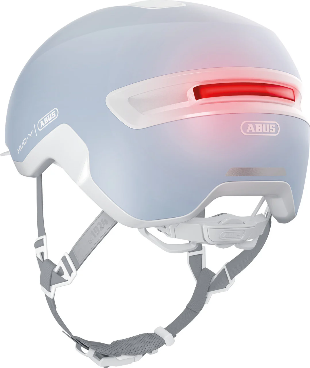 ABUS Hud-Y Pure Urban Helmet With Rear LED Light In Aqua - Image 4