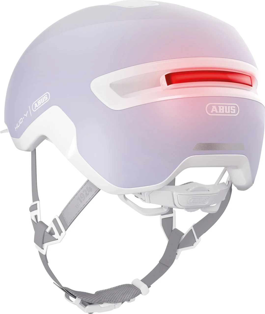 ABUS Hud-Y Pure Urban Helmet With Rear LED Light in Lavender - Image 3