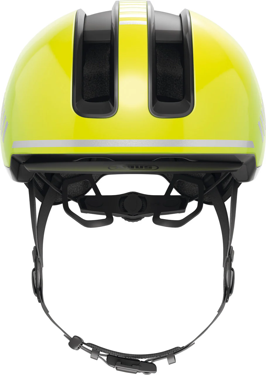 ABUS Hud-Y Urban Helmet With Rear LED Light in Signal Yellow - Image 2