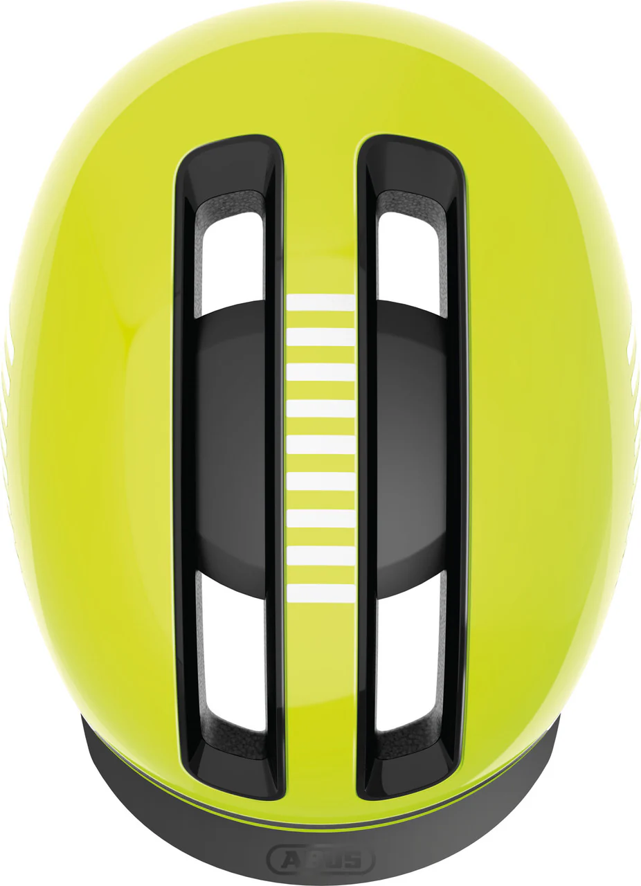 ABUS Hud-Y Urban Helmet With Rear LED Light in Signal Yellow - Image 4