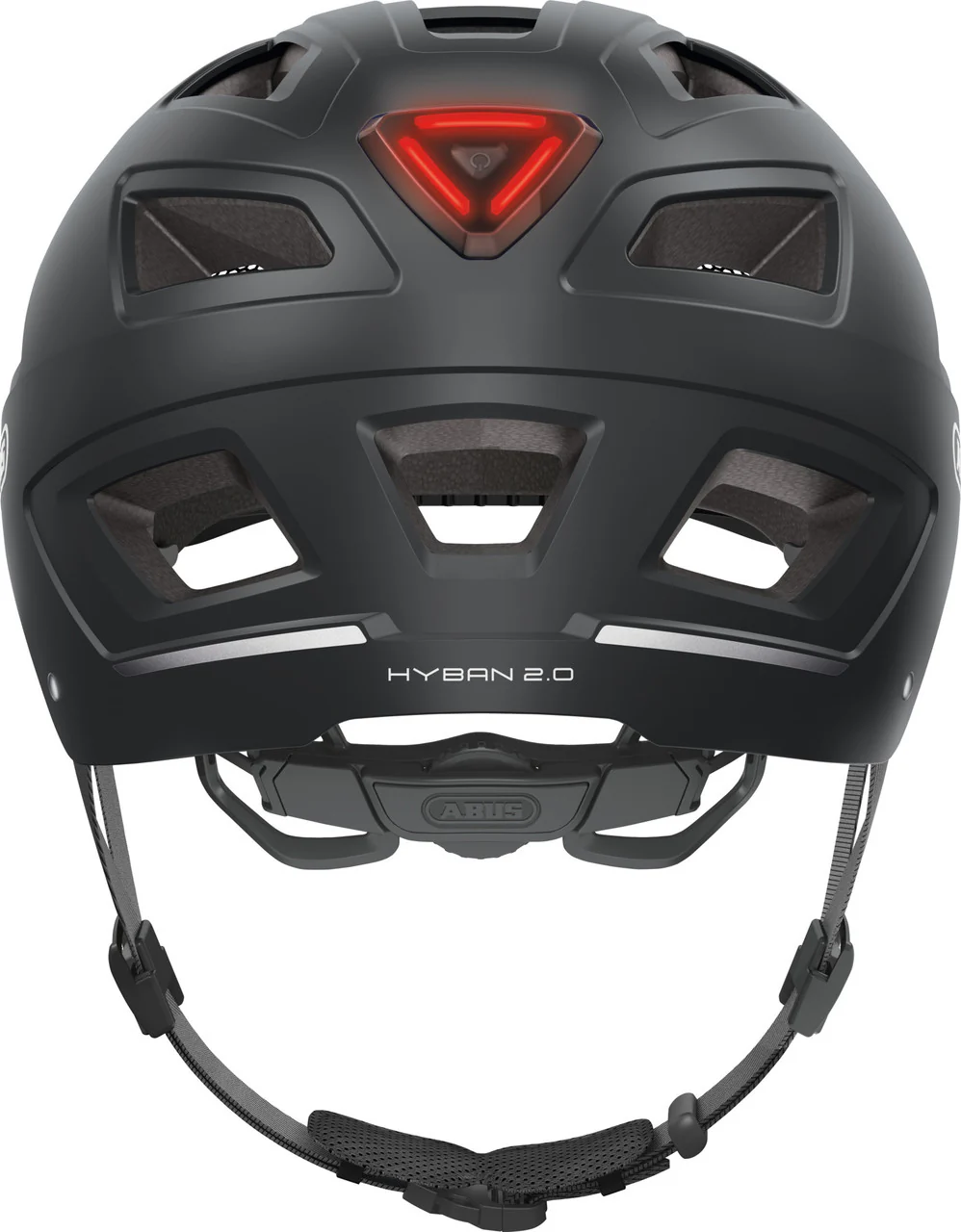 ABUS Hyban 2.0 Urban Helmet With Rear LED Light in Velvet Black - Image 3