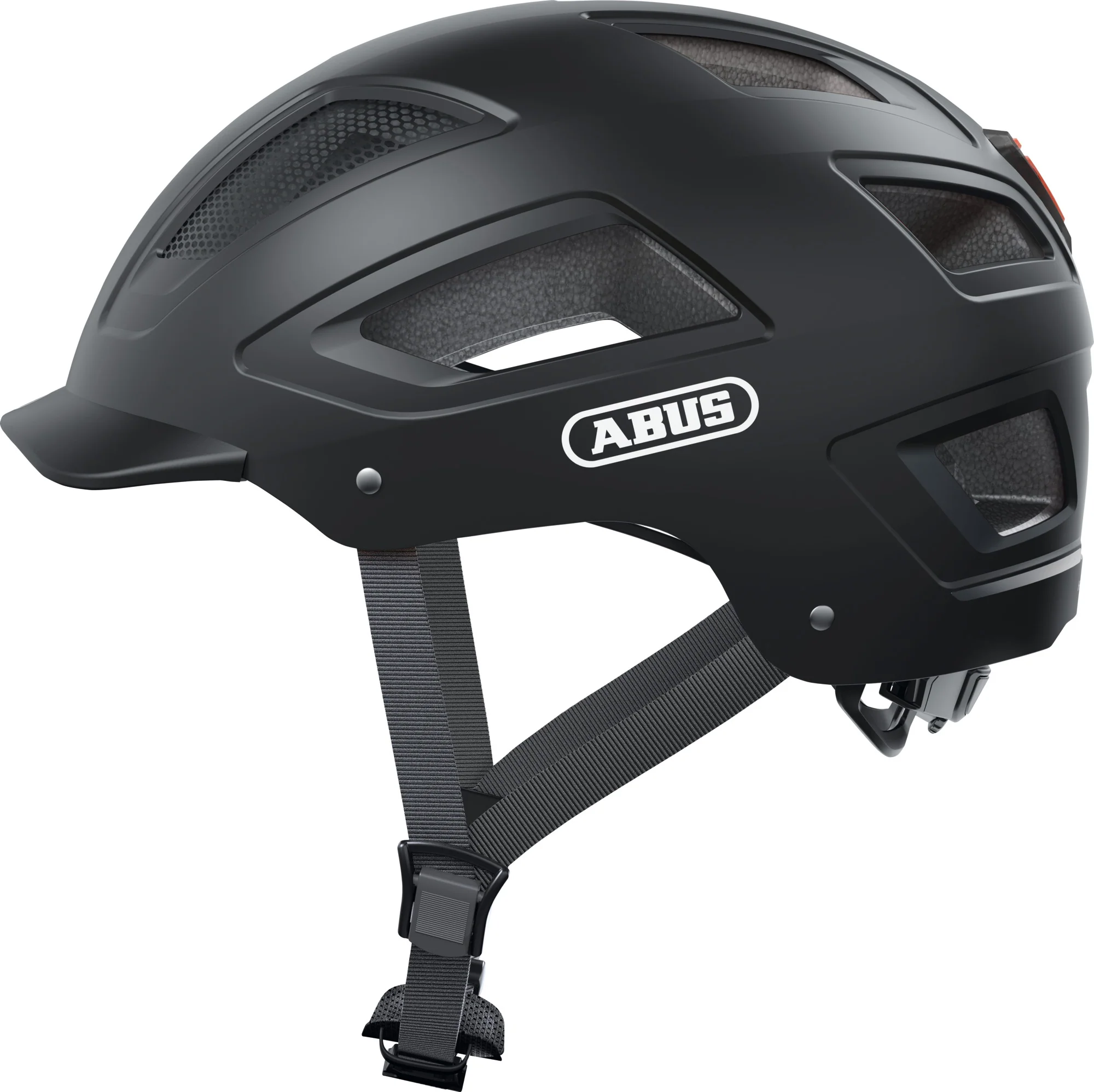 ABUS Hyban 2.0 Urban Helmet With Rear LED Light in Velvet Black - Image 5