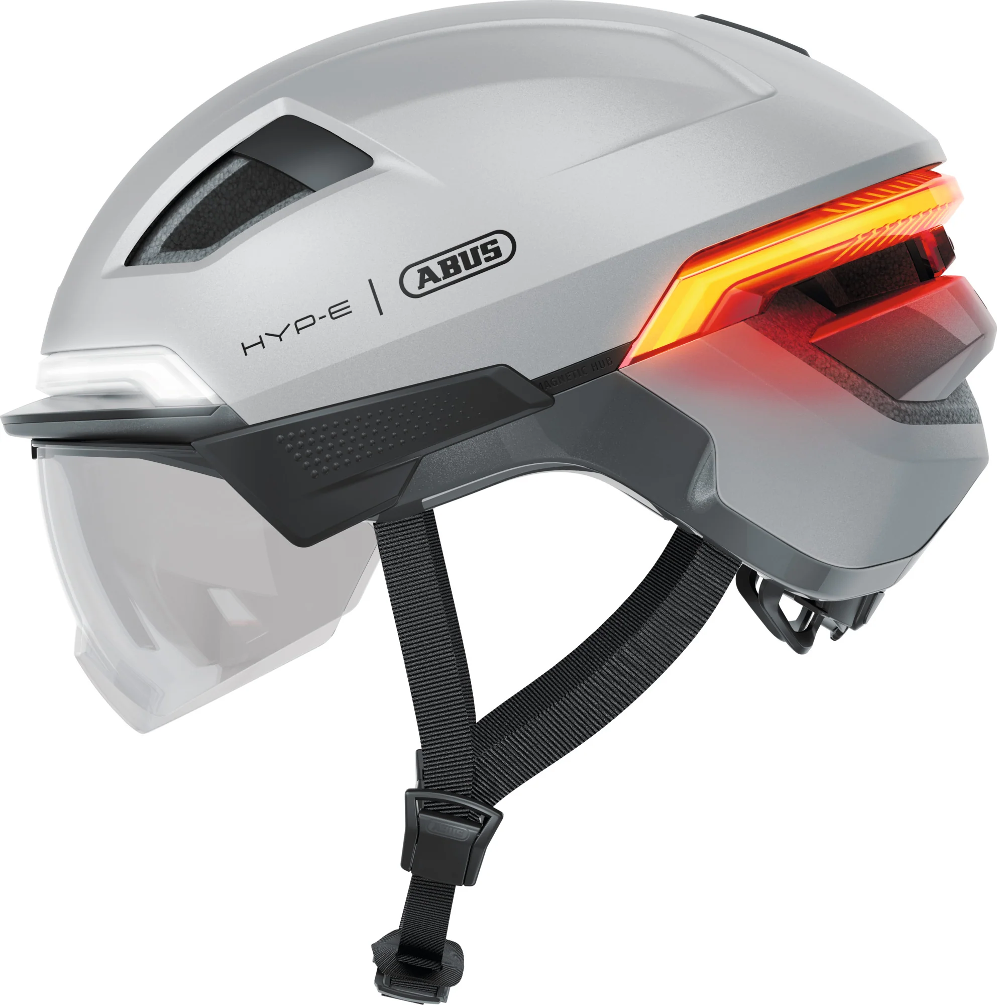 ABUS HYP-E ACE Urban The Ultimate Safe Commuting Helmet in Gleam Silver ( DUE THIS SUMMER ) - Image 5