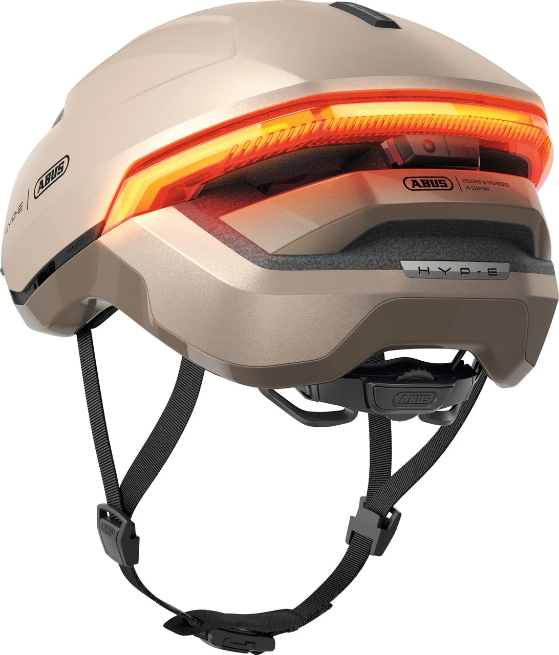 ABUS HYP-E Urban Commuting Helmet in Champagne Gold - Image 4