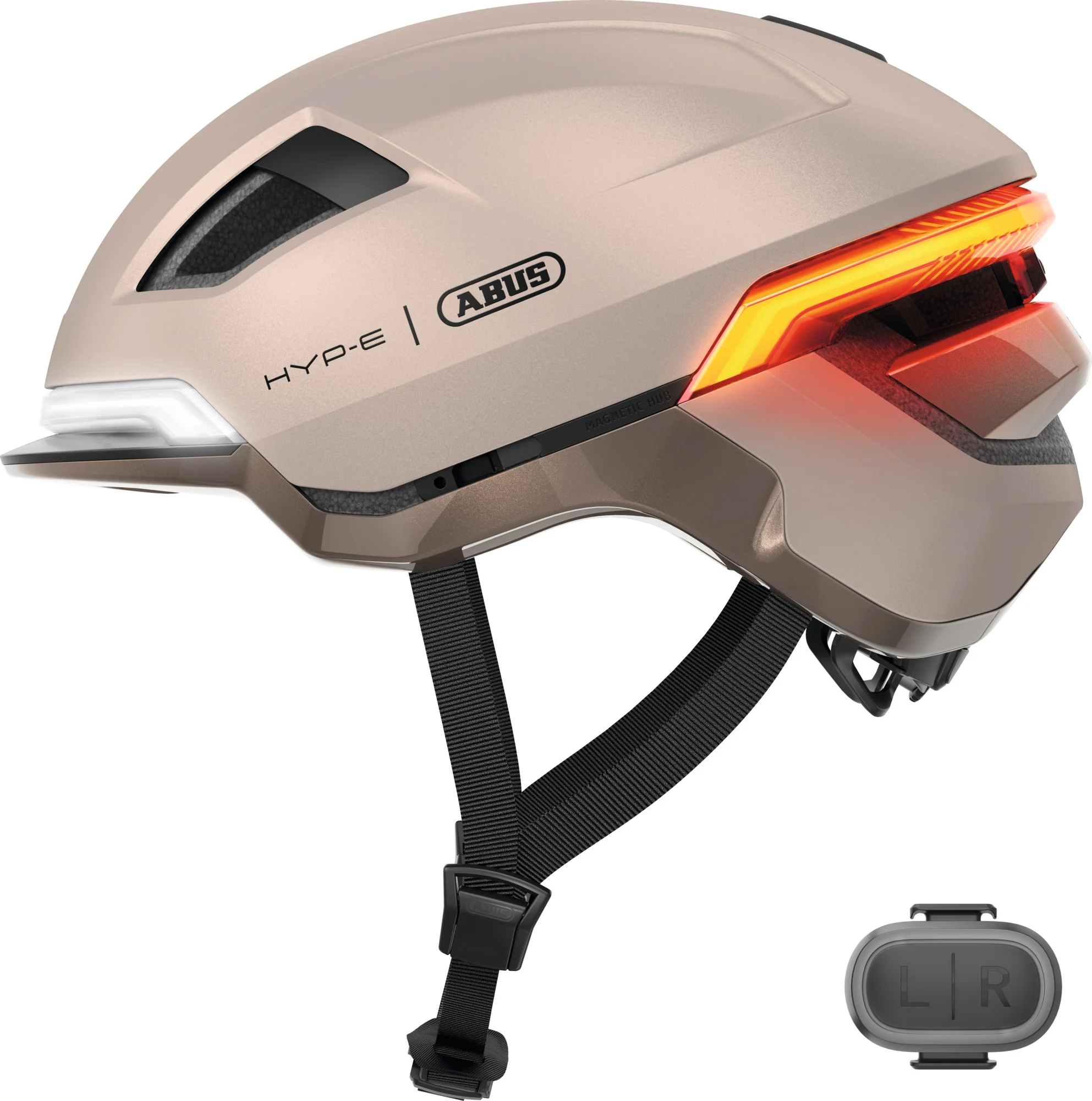 ABUS HYP-E Urban Commuting Helmet in Champagne Gold - Image 5