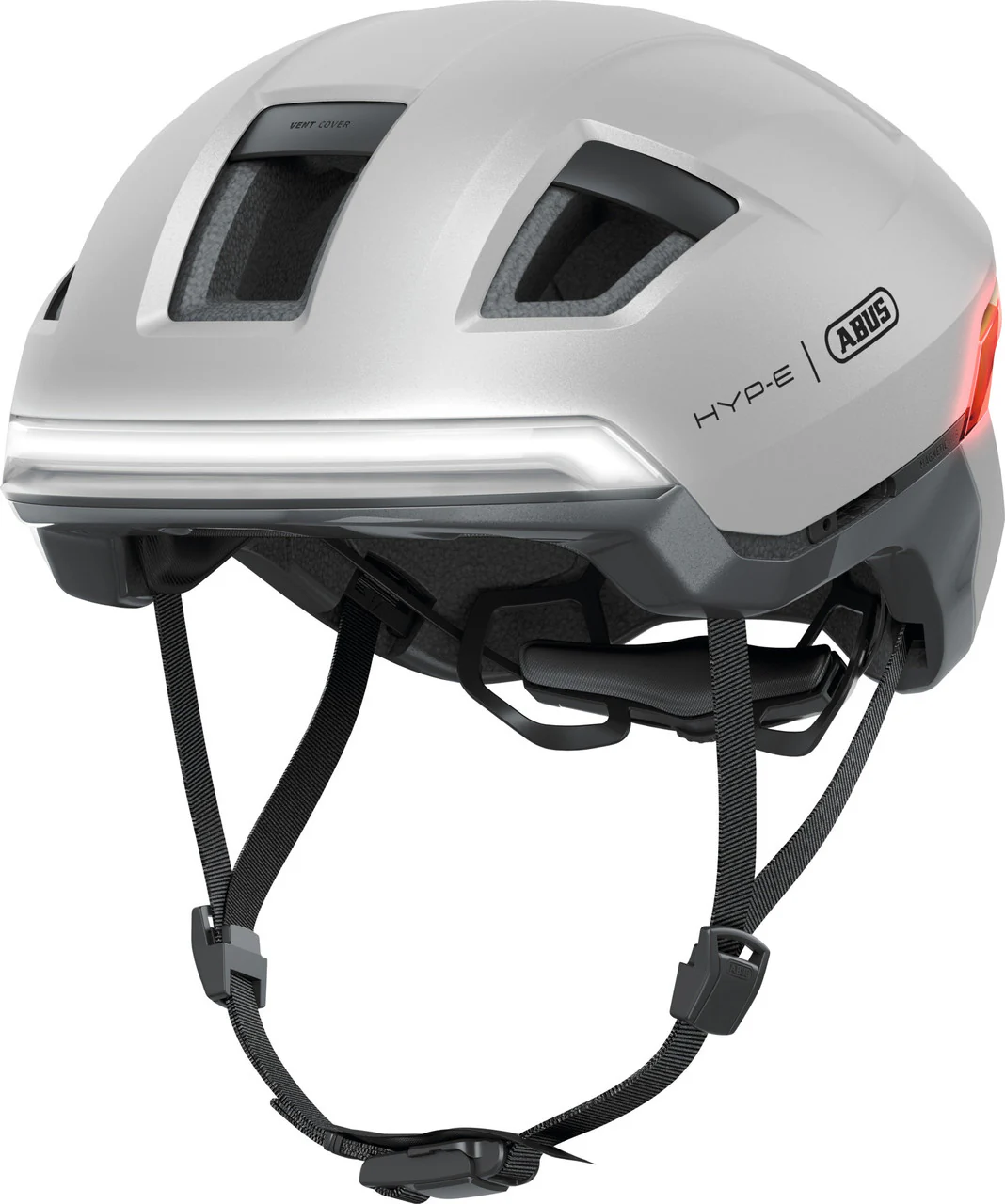 ABUS HYP-E Urban Commuting Helmet in Gleam Silver - Image 2