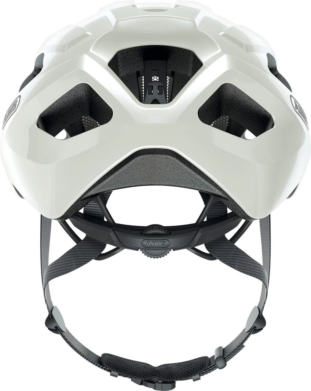 ABUS Macator Road Bicycle Helmet in Pearl White - Image 2