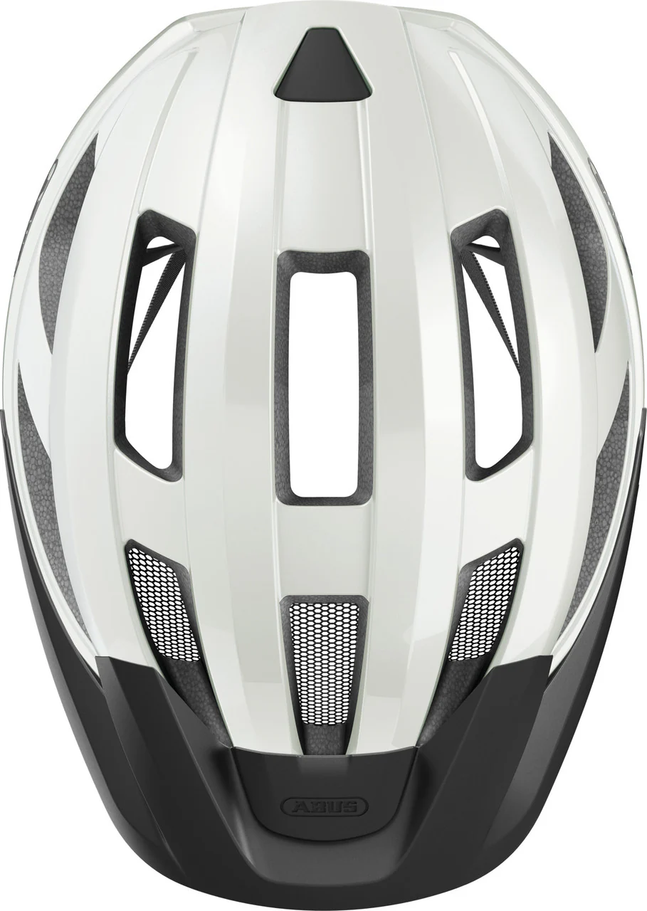 ABUS Macator Road Bicycle Helmet in Pearl White - Image 3