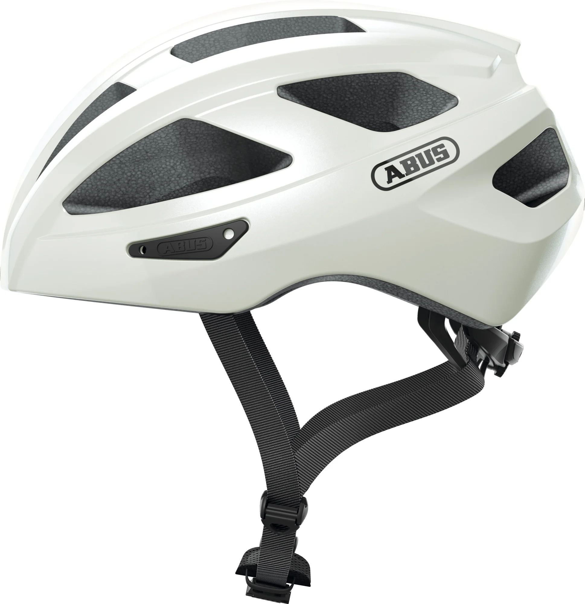 ABUS Macator Road Bicycle Helmet in Pearl White - Image 5