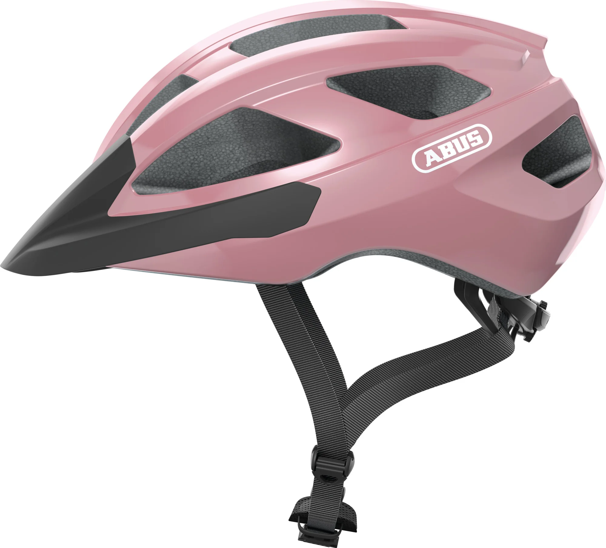 ABUS Macator Road Bicycle Helmet in Shiny Rose - Image 5