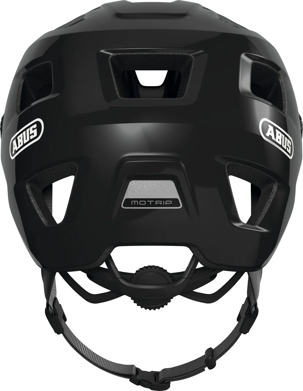 ABUS MoTrip MTB Bicycle Helmet In Shiny Black - Image 3