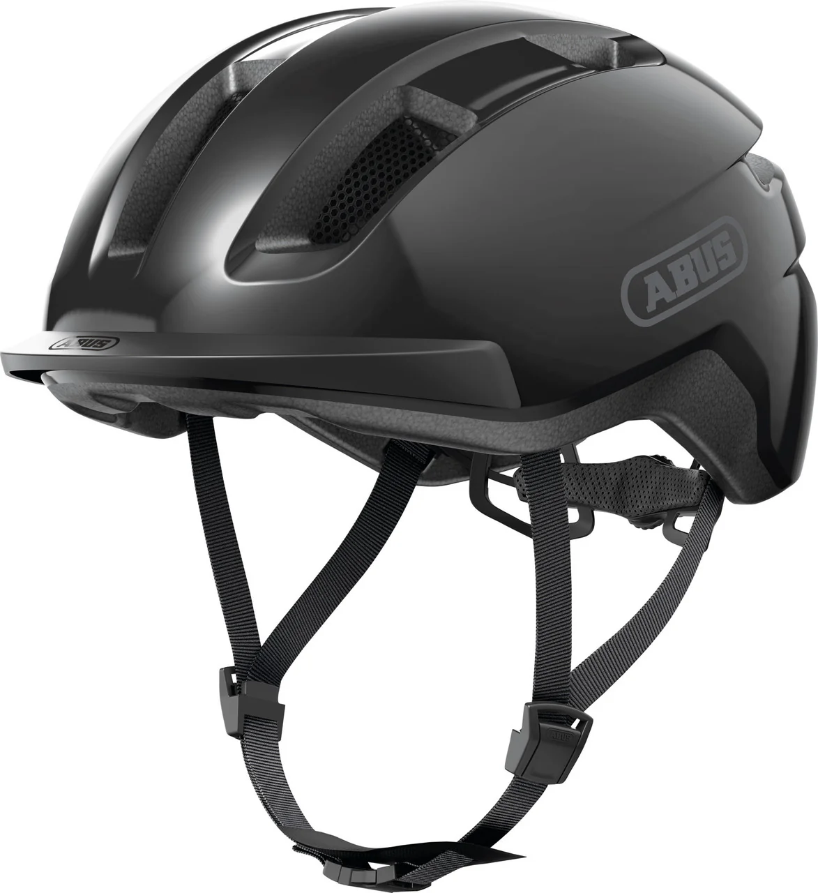 ABUS Purl-Y Urban Bicycle Helmet in Shiny Black - Image 3