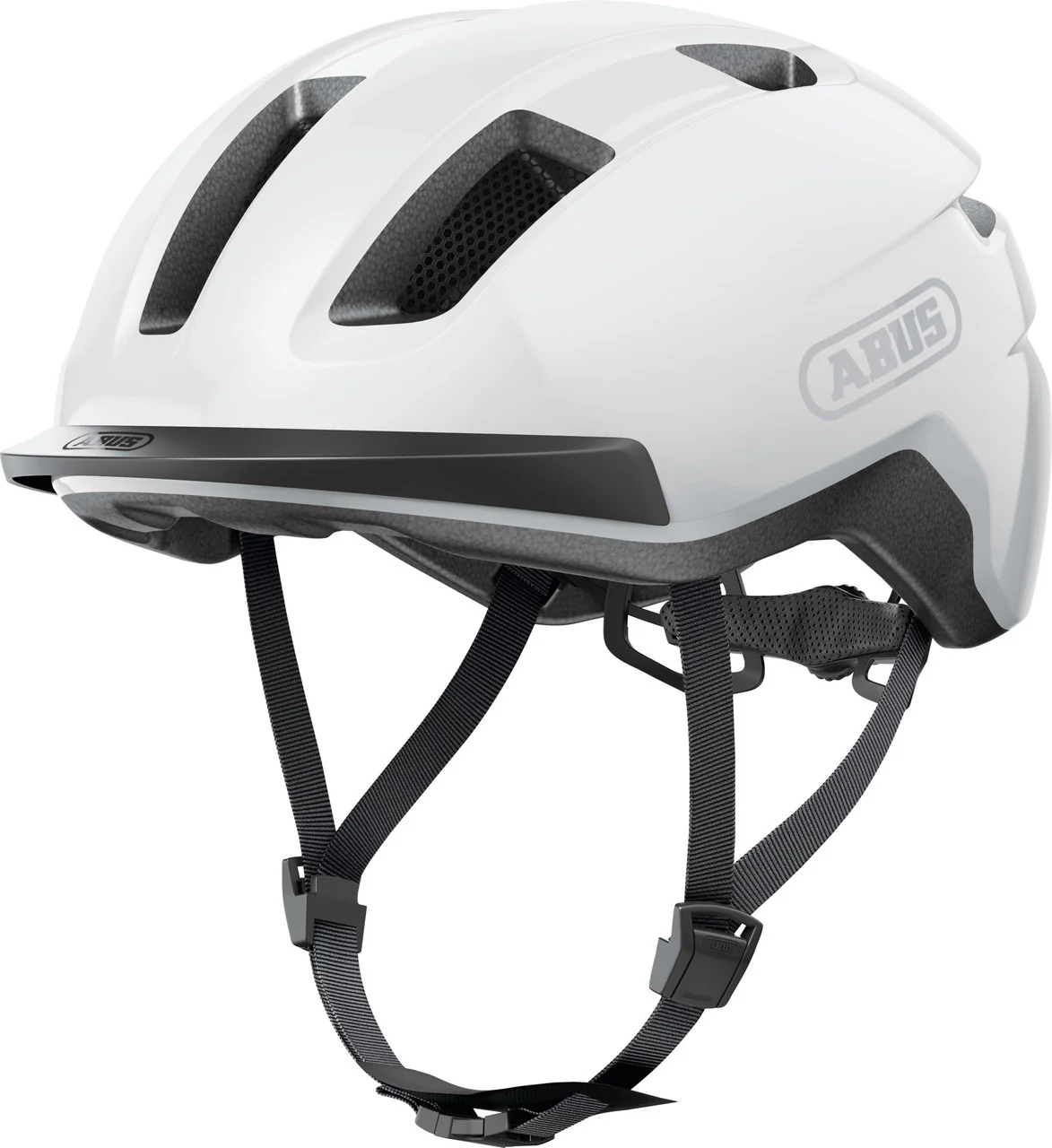 ABUS Purl-Y Urban Bicycle Helmet in Shiny White - Image 3