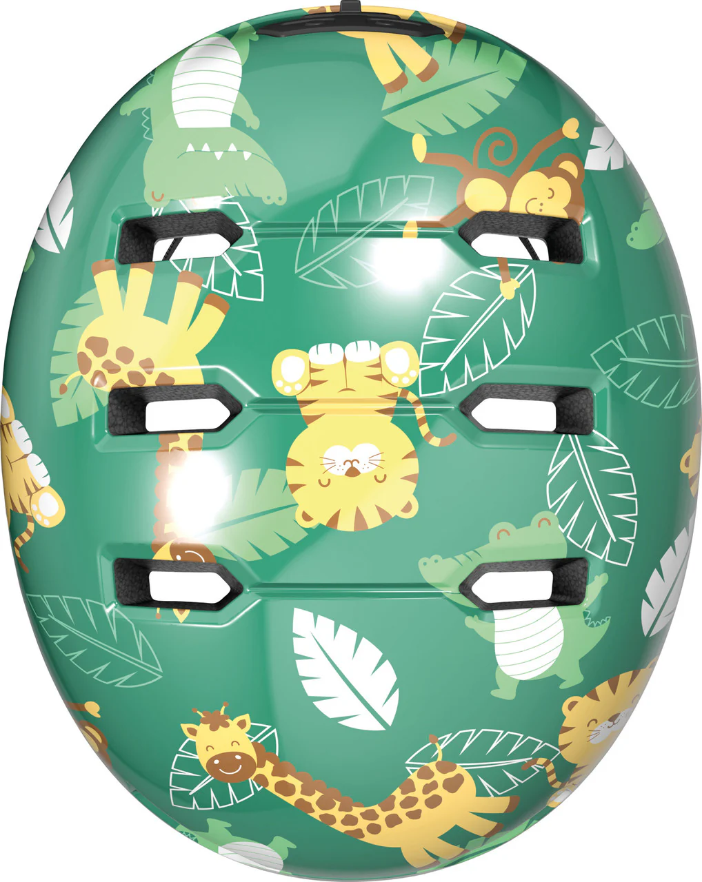 ABUS Skurb Kids Skate Helmet in Green Jungle - Image 4