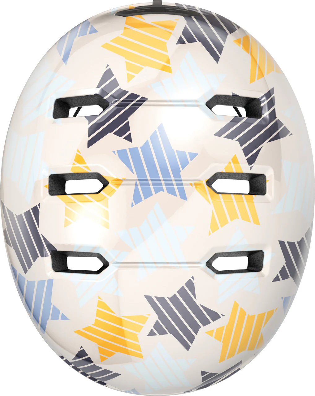ABUS Skurb Kids Skate Helmet in Grey Stars - Image 4