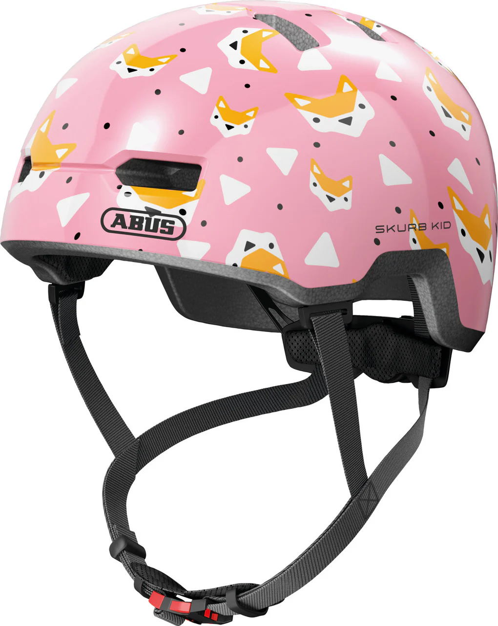 ABUS Skurb Kids Skate Helmet in Rose Foxes - Image 2