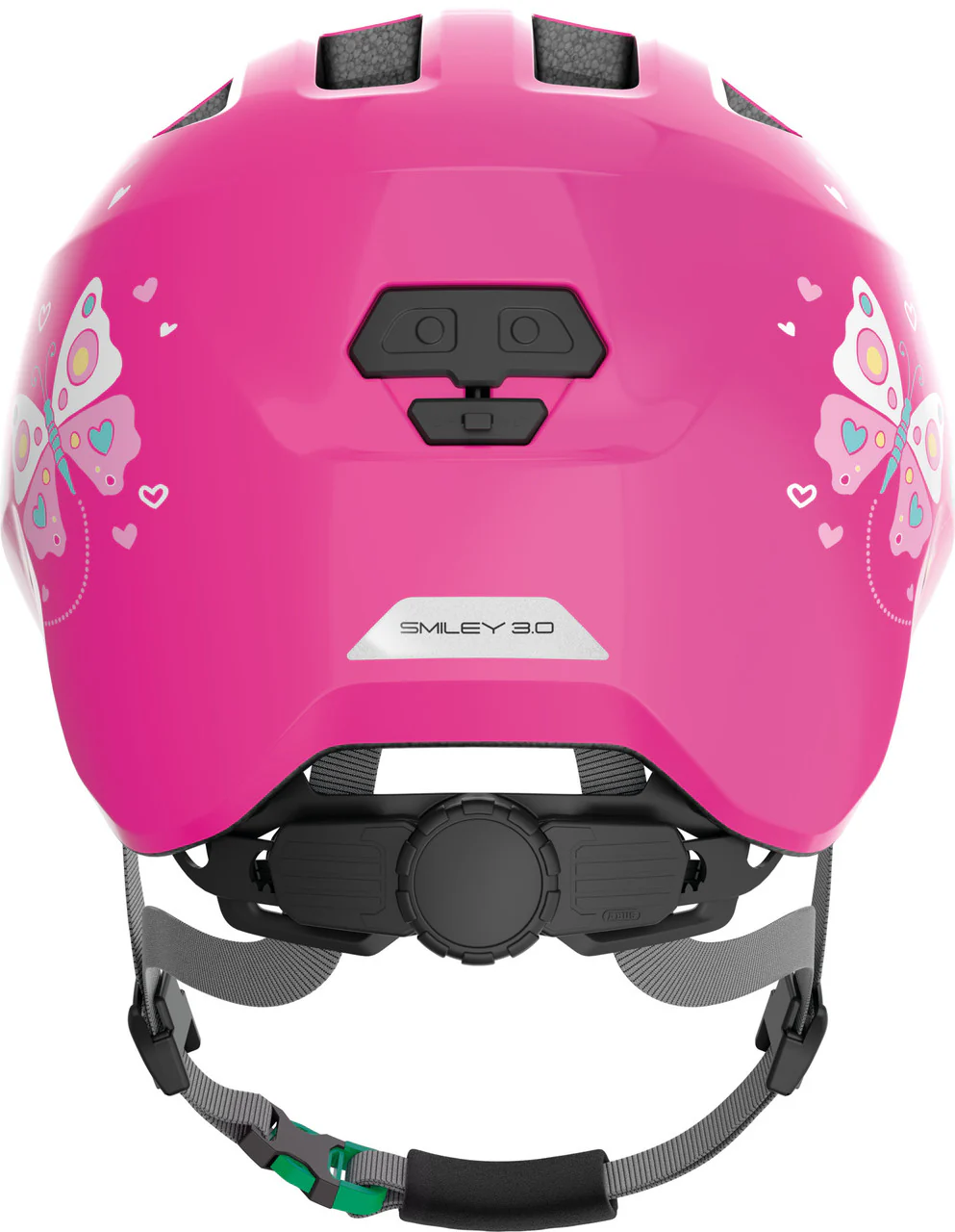 ABUS Smiley 3.0 Kids Leisure Helmet in Pink Butterfly - Image 3