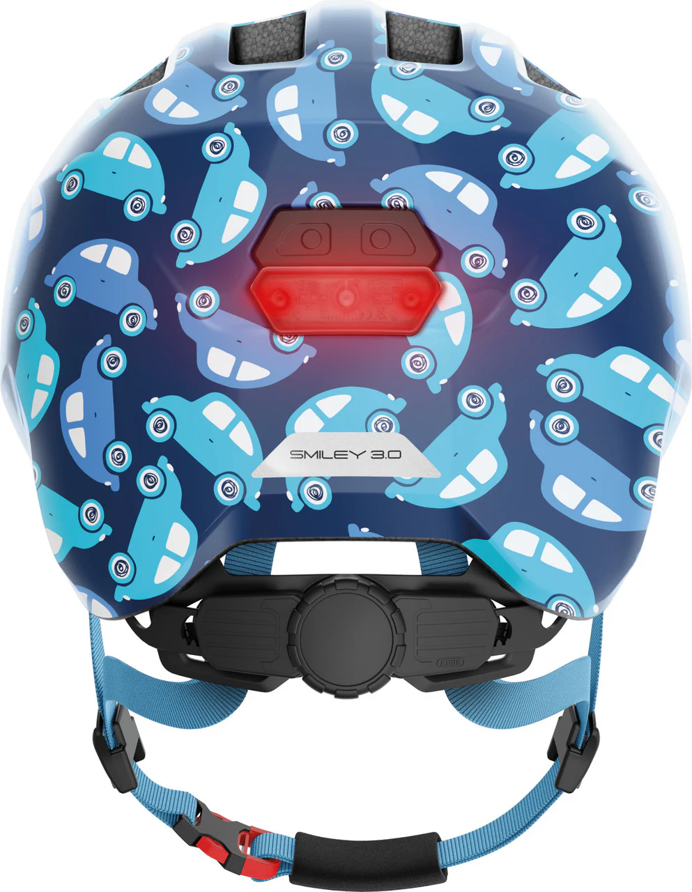 ABUS Smiley 3.0 Kids Leisure Helmet With LED Light In Blue Car - Image 3