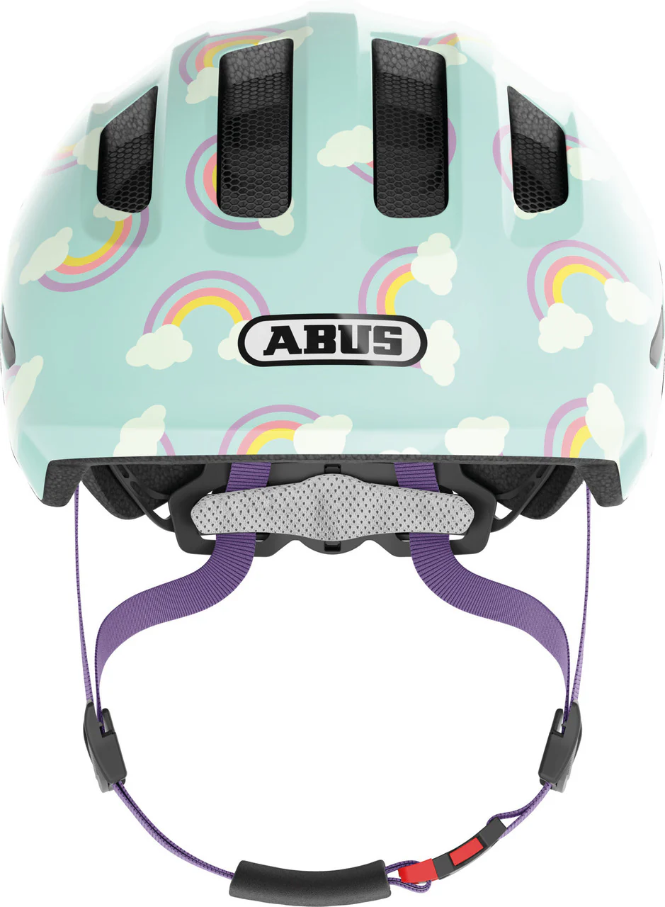 ABUS Smiley 3.0 Kids Leisure Helmet With LED Light In Blue Rainbow - Image 2