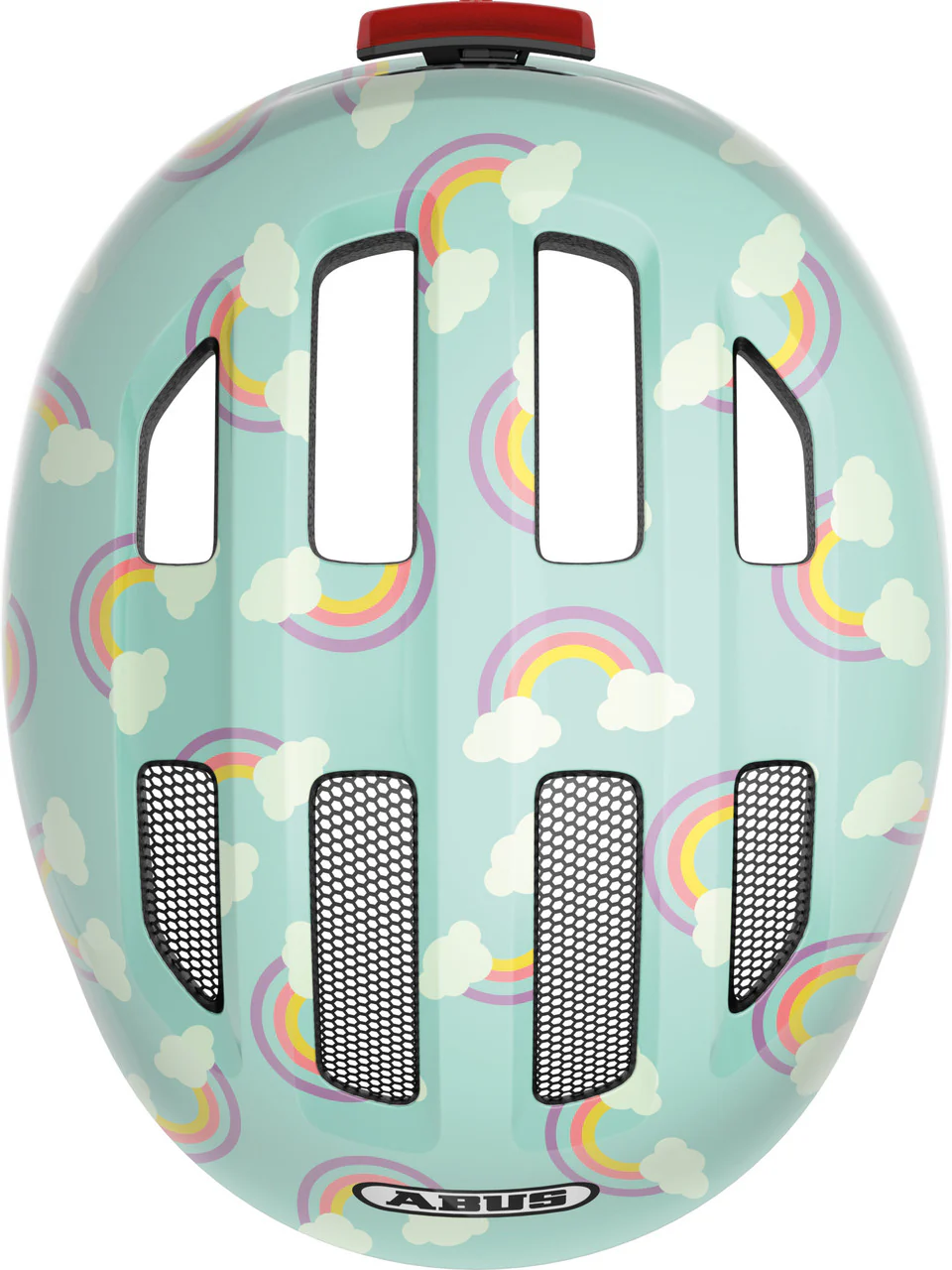 ABUS Smiley 3.0 Kids Leisure Helmet With LED Light In Blue Rainbow - Image 4