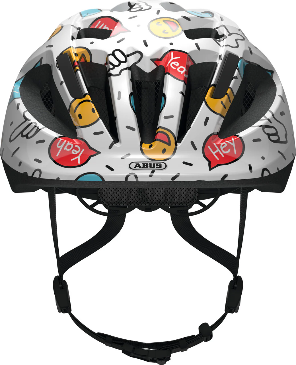 ABUS Smooty 2.0 Toddler Leisure Helmet in White Smiley - Image 2
