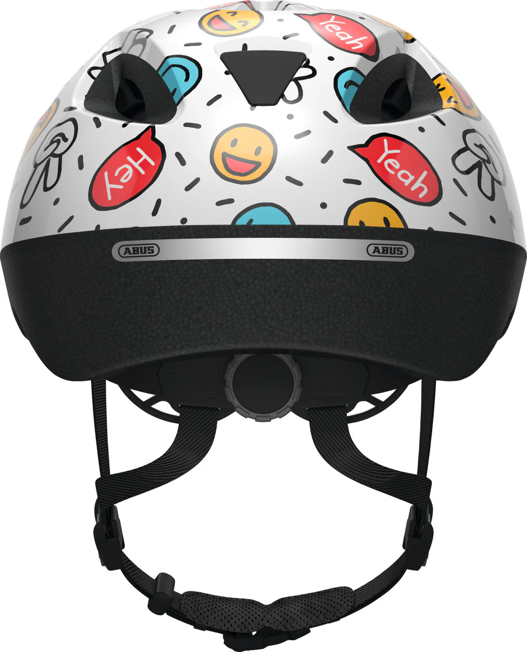 ABUS Smooty 2.0 Toddler Leisure Helmet in White Smiley - Image 3