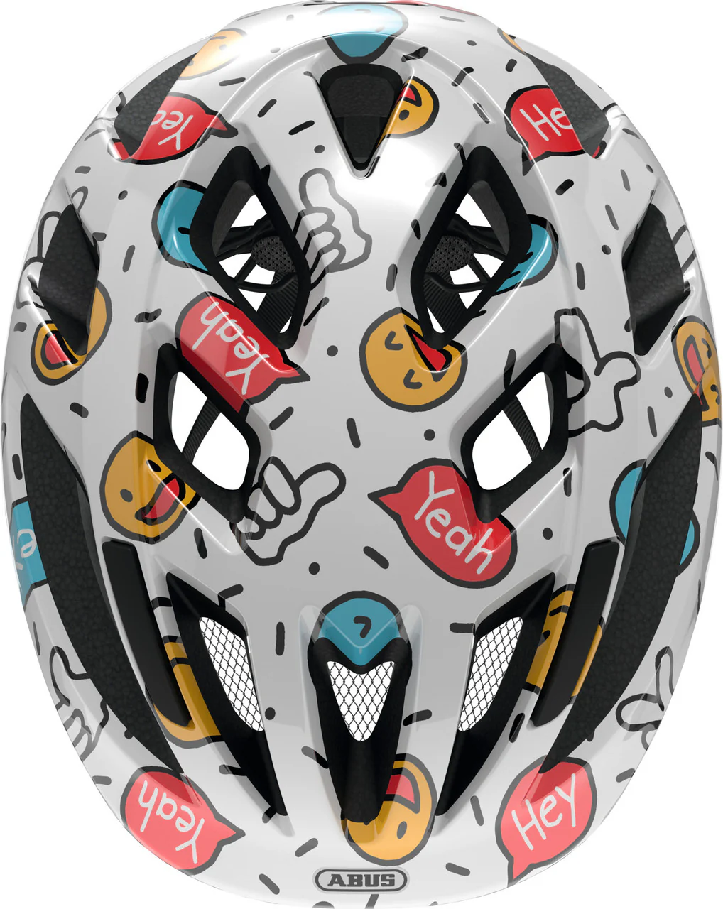 ABUS Smooty 2.0 Toddler Leisure Helmet in White Smiley - Image 4