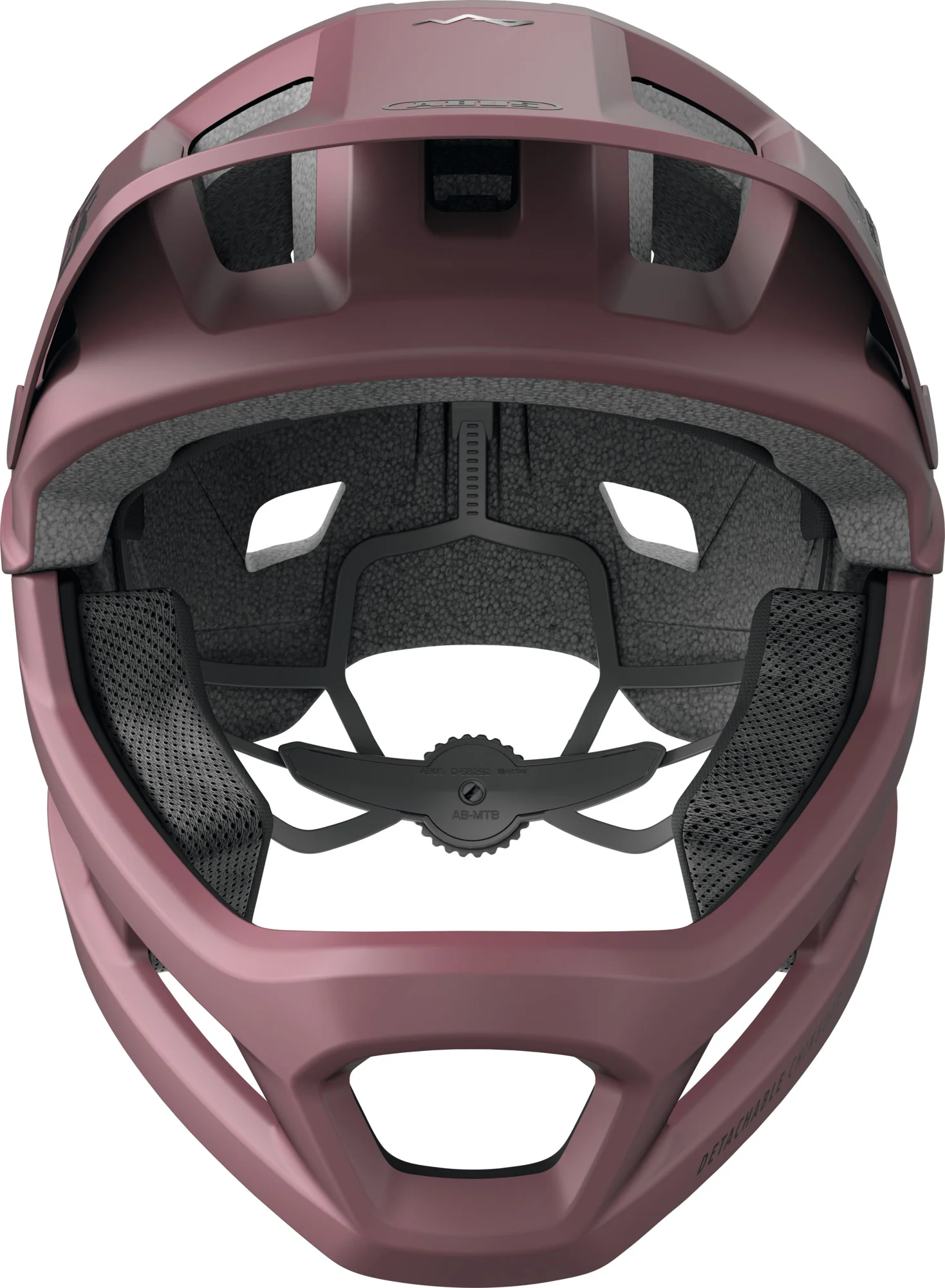 ABUS YouDrop FF Kids Full Face MTB Helmet in Blush Red 48-55cm - Image 4