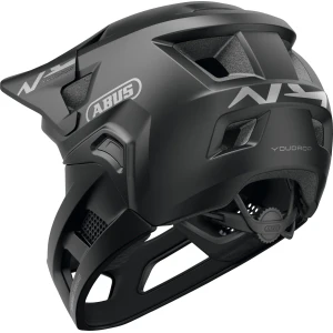 ABUS YouDrop FF Kids Full Face MTB Helmet in Muted Black 48-55cm - Image 4
