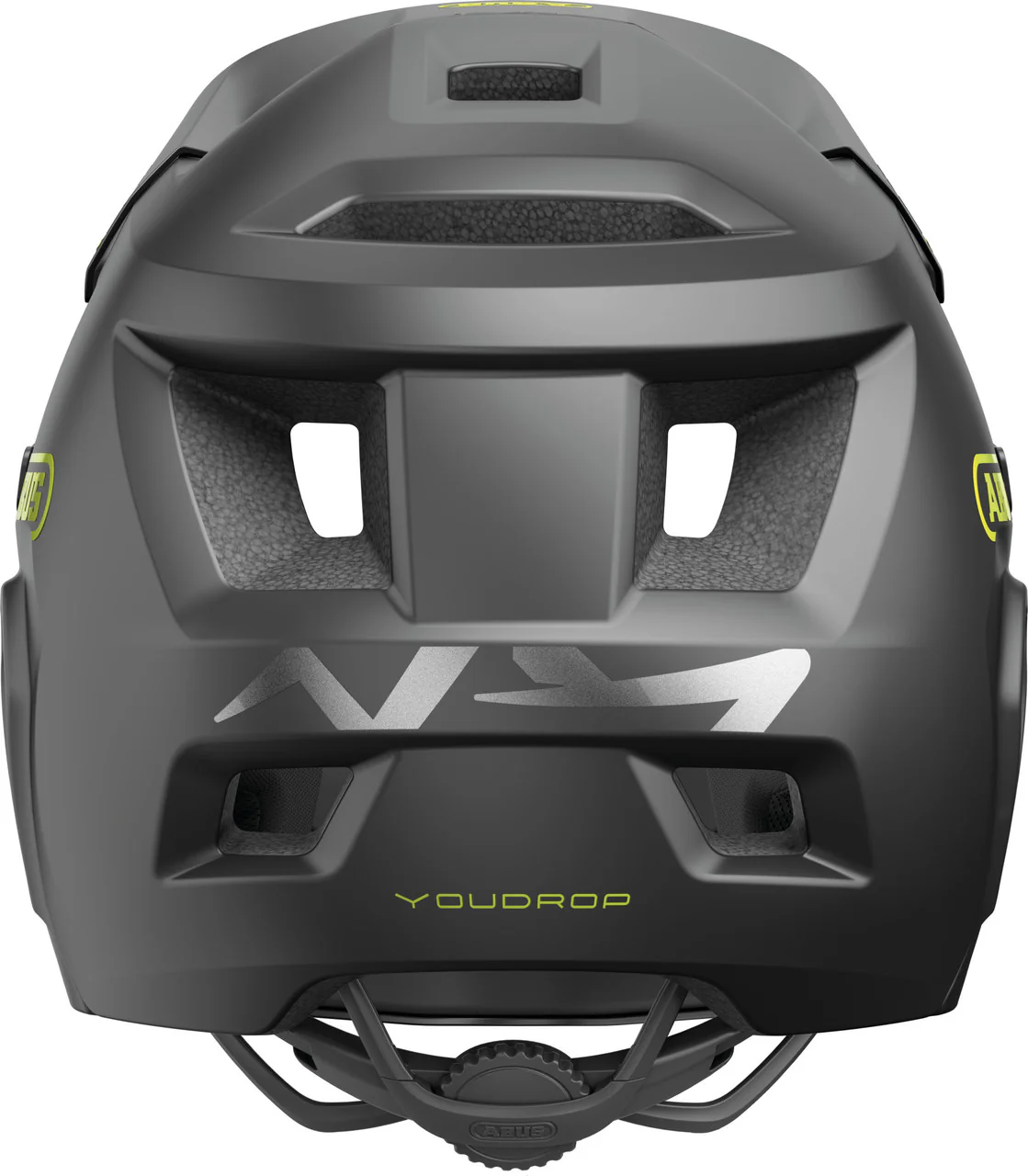 ABUS YouDrop FF Kids Full Face MTB Helmet – Velvet Black | 48-55 cm - Image 4