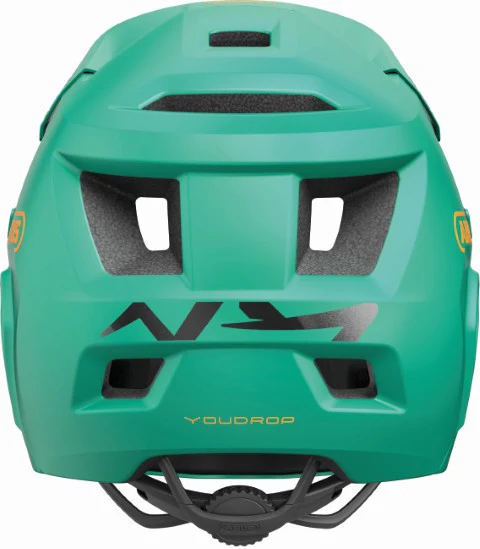 ABUS YouDrop FF Kids Full Face MTB Helmet Sage Green | Fits 48-55 cm - Image 3