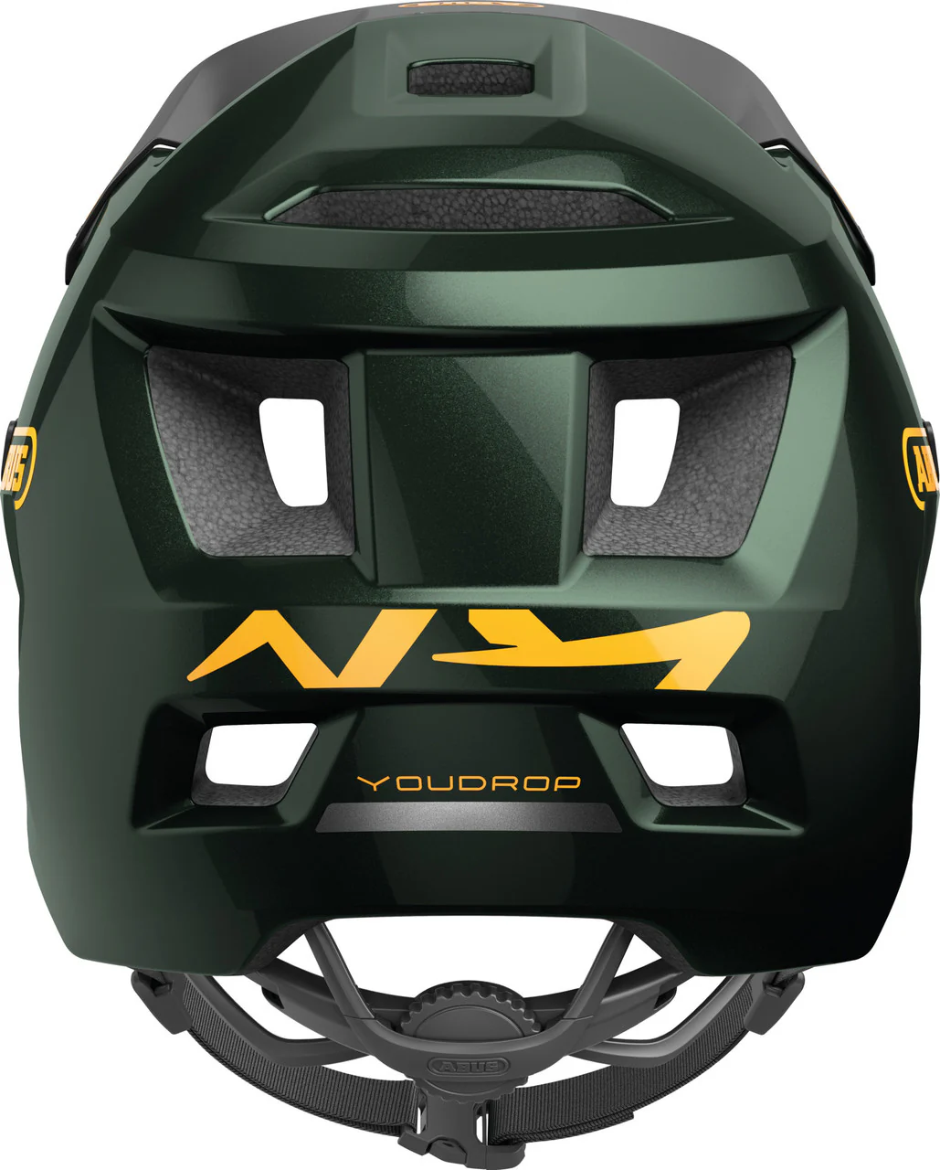 ABUS YouDrop Kids MTB Helmet in Moss Green (48-55cm) - Image 3