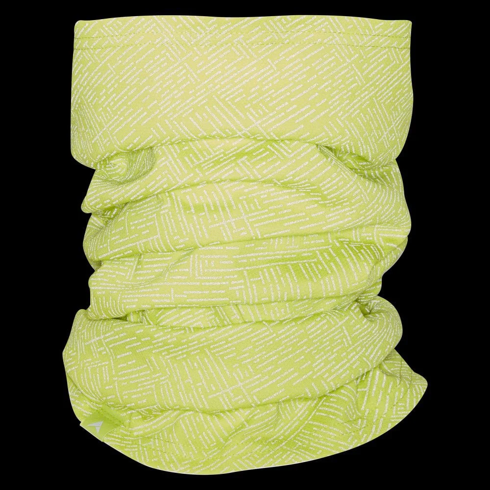 Altura Lightweight Unisex Neck Warmer With All-over Reflective Print In Lime - Image 3