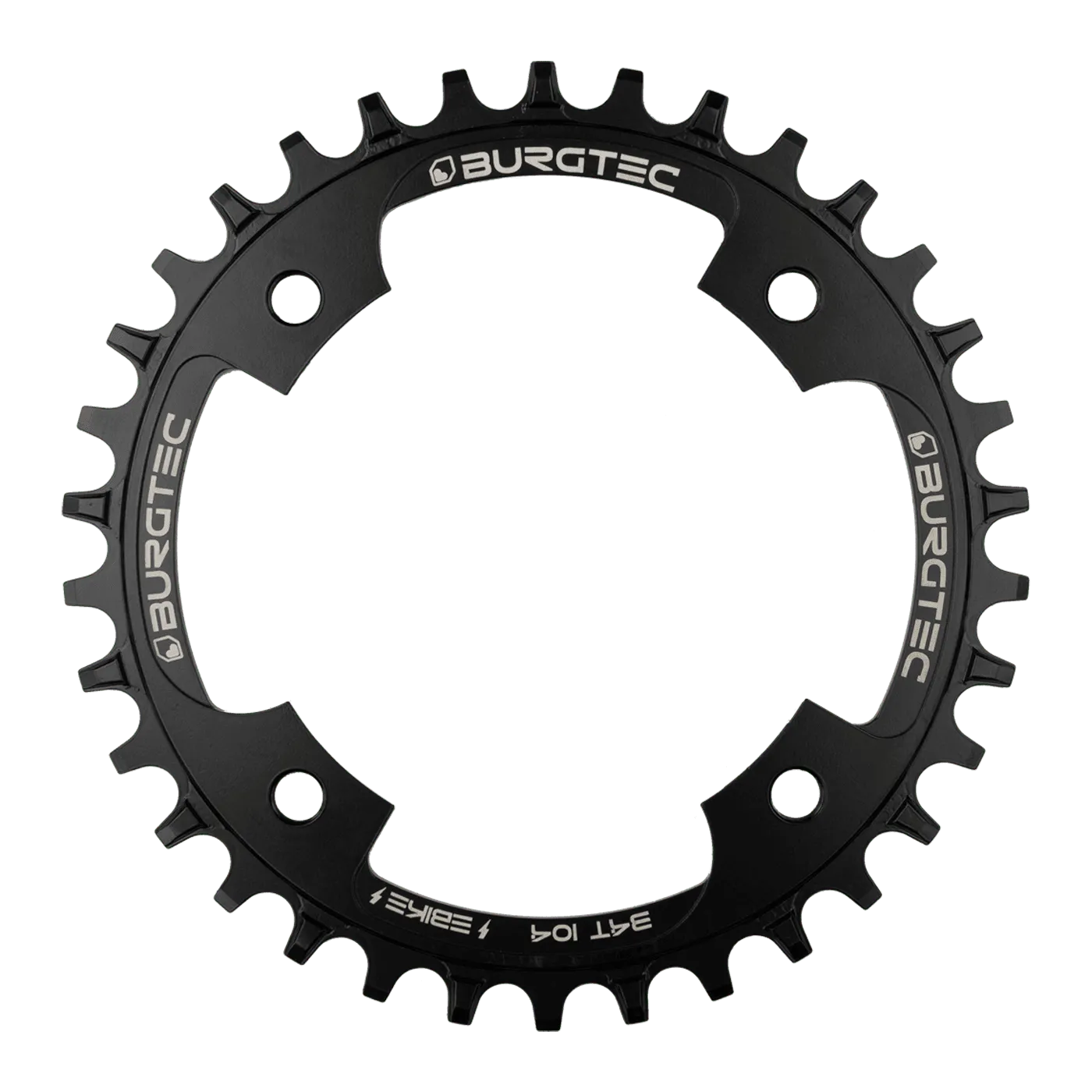 Burgtec 104MM BCD E-Bike Steel Thick Thin Chainring In Burtgtec Black