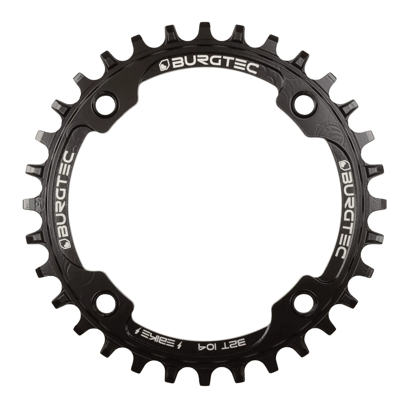 Burgtec 104MM BCD E-Bike Steel Thick Thin Chainring In Burtgtec Black - Image 2