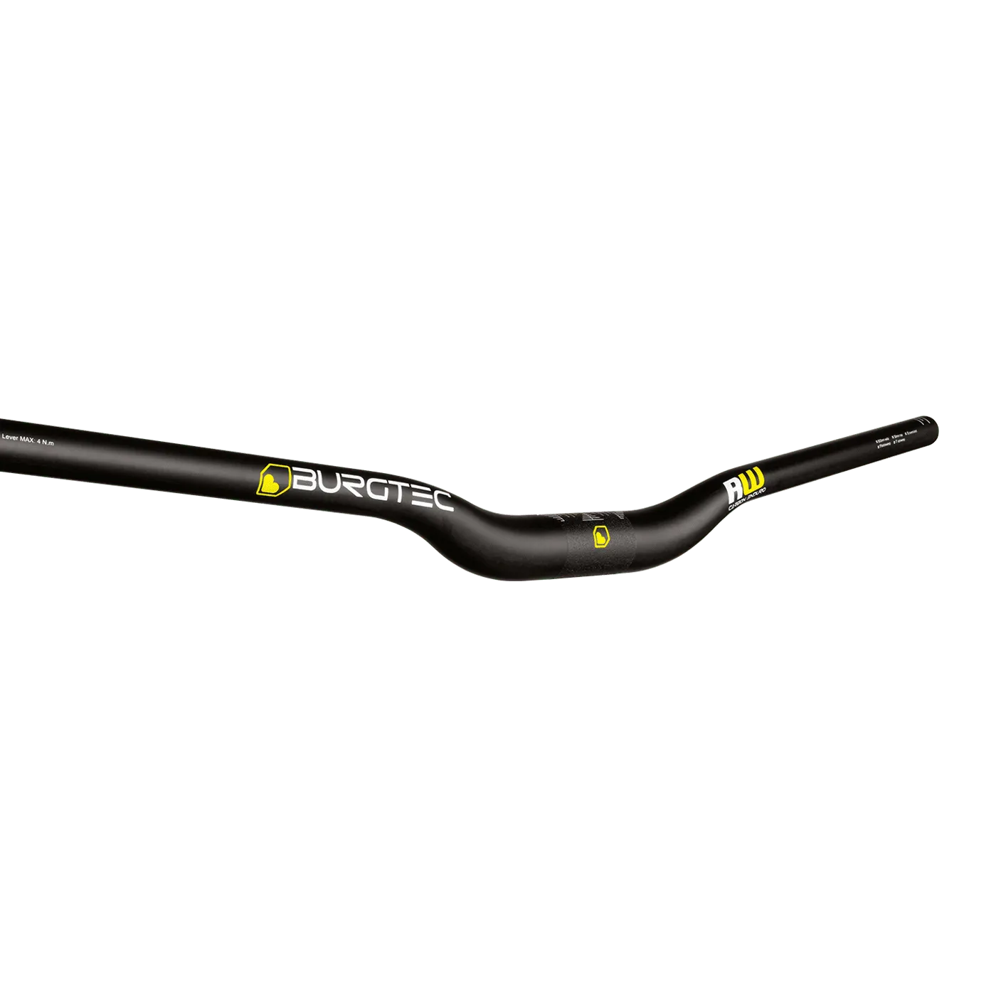 Burgtec Ride Wide 35mm Clamp Carbon Enduro 800mm Wide Handlebars - Image 2