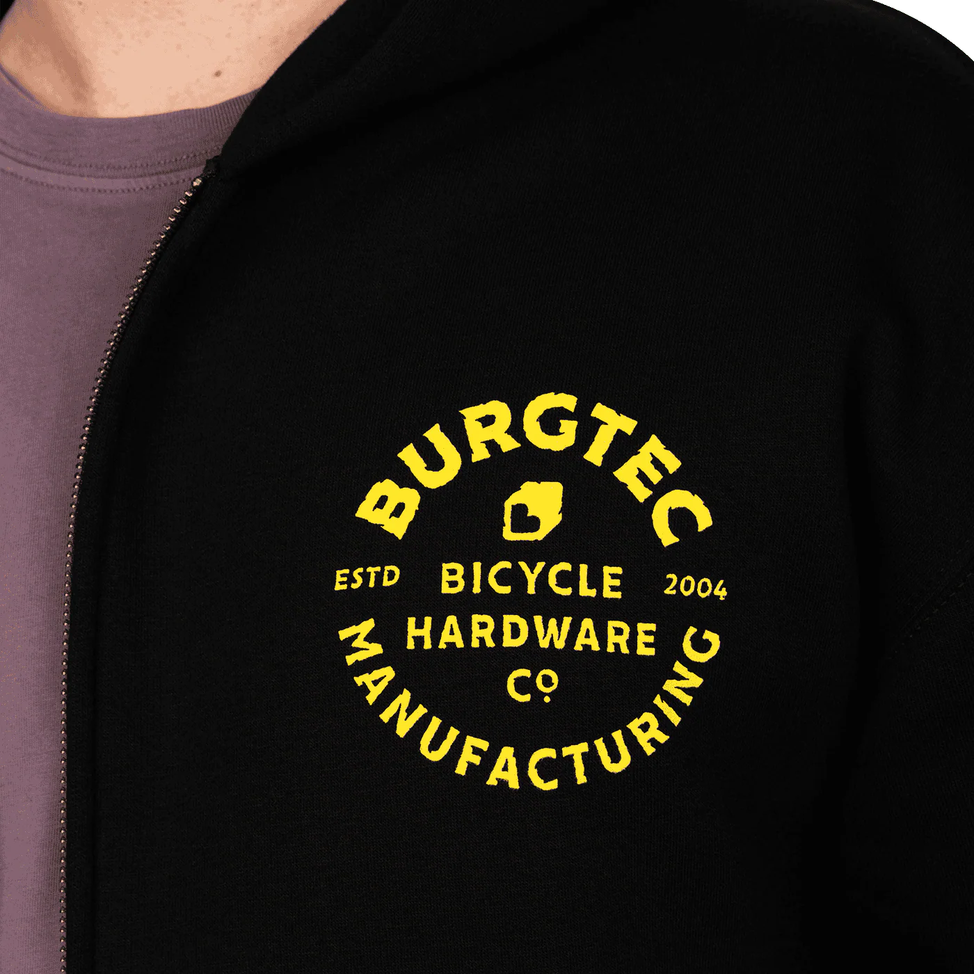 Burgtec Stamp Zip Unisex Hoodie - Image 2