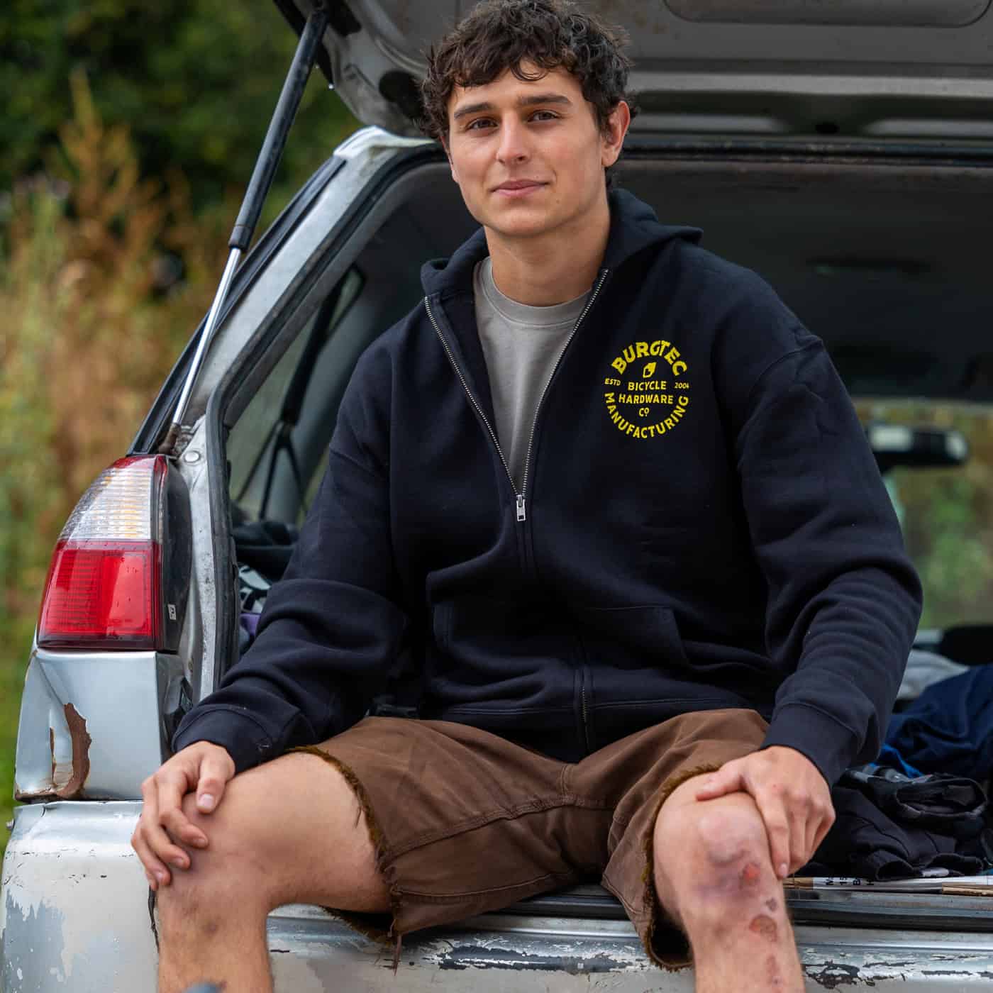 Burgtec Stamp Zip Unisex Hoodie - Image 5