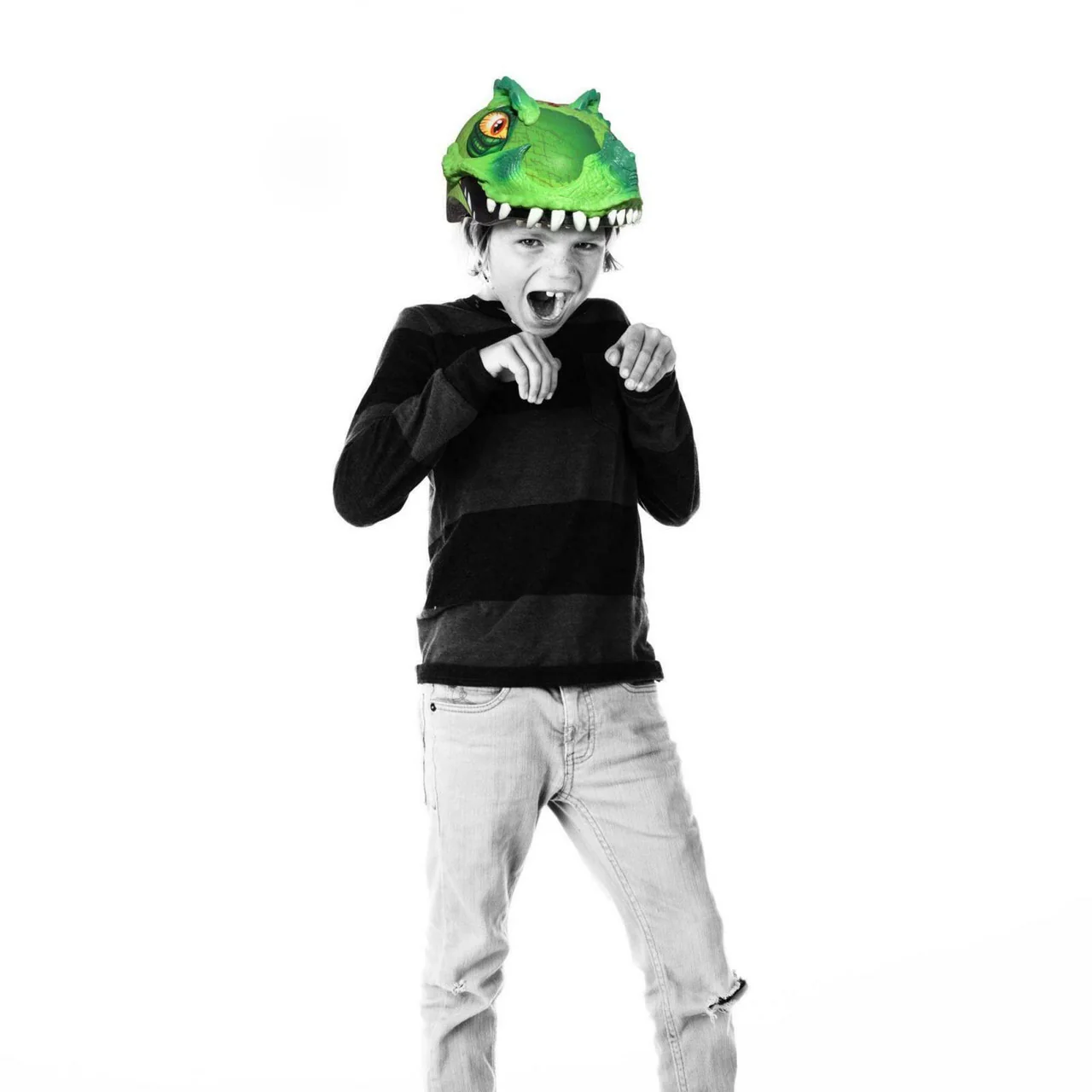 C-PREME RASKULLZ Childrens Helmet 5+ Years T-Rex Style Unisize Kids 50-54cm - Image 5