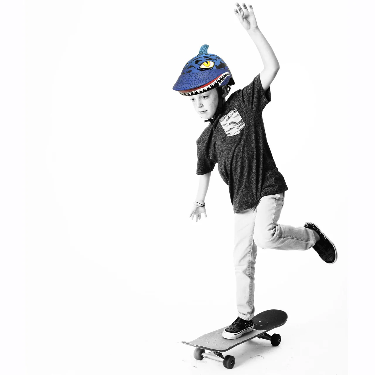 C-PREME RASKULLZ Childrens Hemet 5+ Years Shark Jaws Style Unisize Kids 50-54cm - Image 5