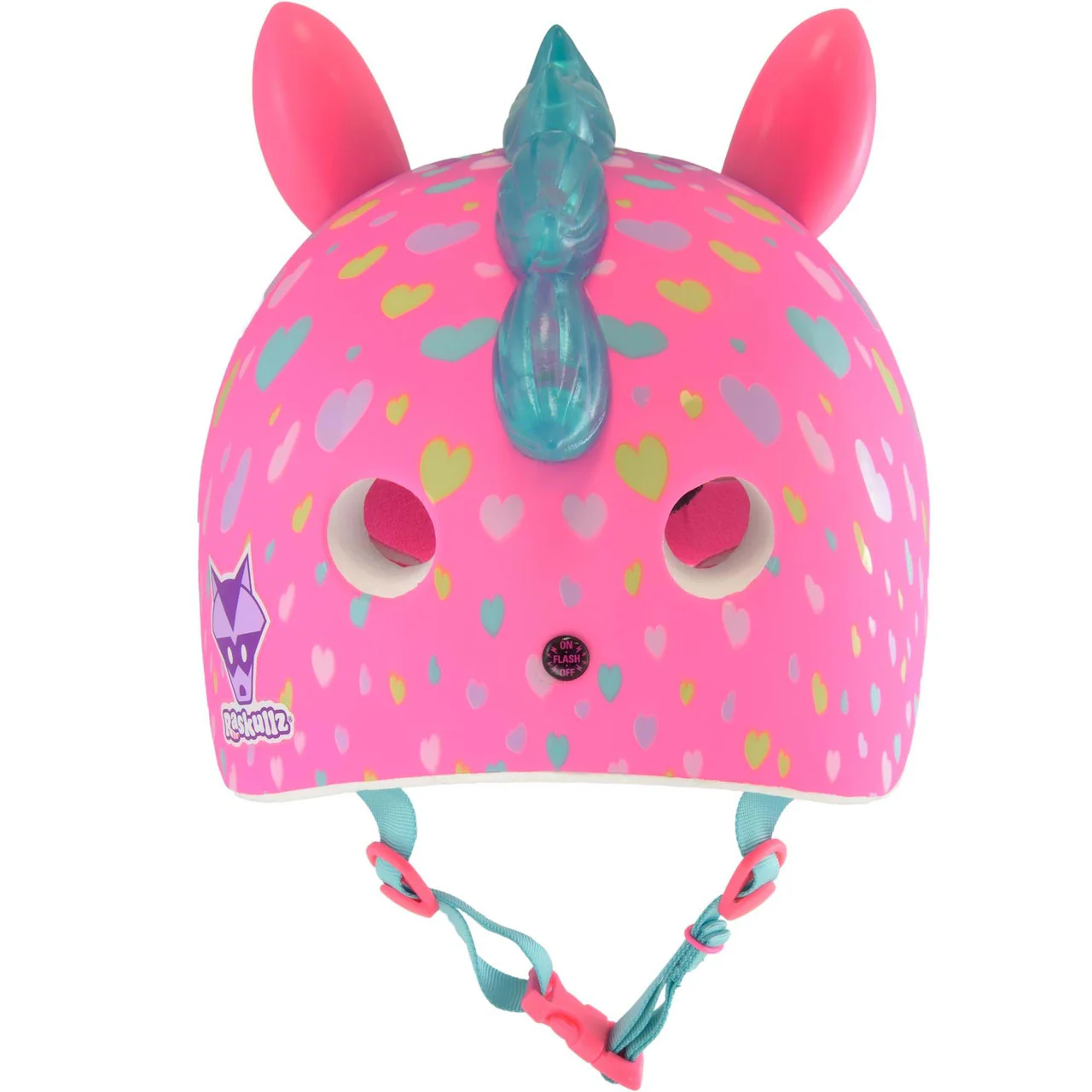C-Preme Raskullz Super Rainbow Corn LED Light Up Horn & Mane Fit System Children's Helmet 50–54 cm - Image 4