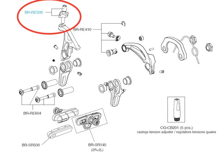 Campagnolo BR-RE509 Brake Cable Adjuster For Record /Chorus - Image 2